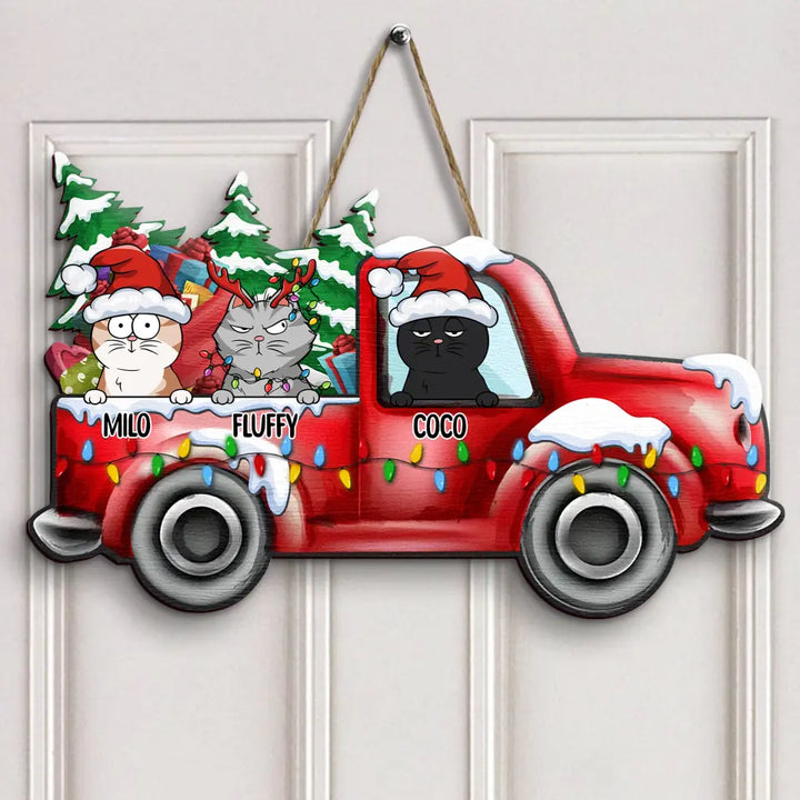 It's The Most Wonderful Time Of The Year - Personalized Custom Door Sign - Christmas Gift For Pet Mom, Pet Dad, Pet Lover, Pet Owner