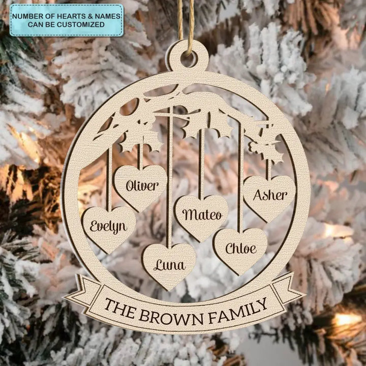 Christmas Family 2023 - Personalized Custom 2-Layer Mix Ornament - Christmas Gift For Grandma, Grandpa, Mom, Dad, Family Members