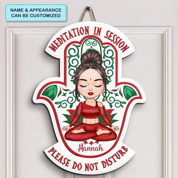 I Am Loved, I Am Safe Christmas Ver - Personalized Custom Door Sign - Christmas, Home Decor Gift For Yoga Lover