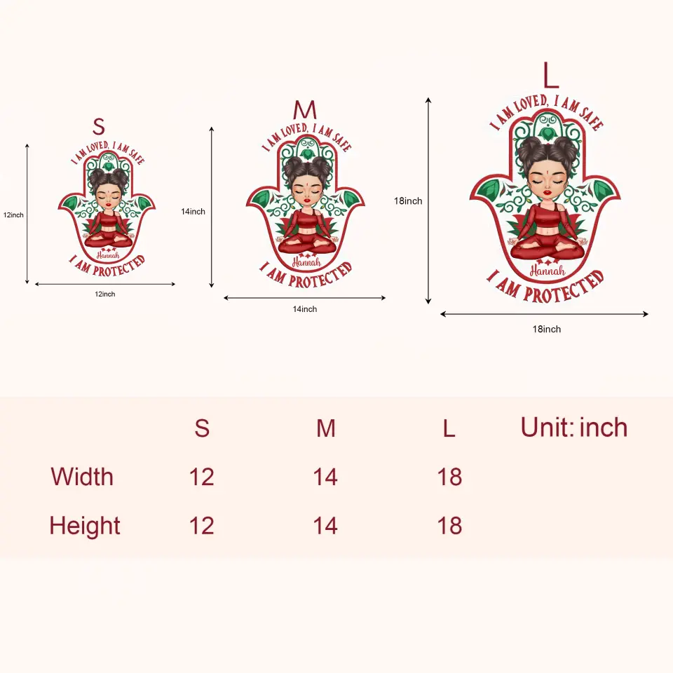 I Am Loved, I Am Safe Christmas Ver - Personalized Custom Door Sign - Christmas, Home Decor Gift For Yoga Lover