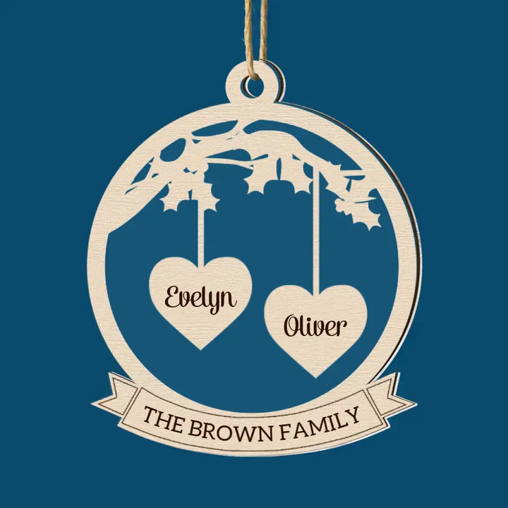 Christmas Family 2023 - Personalized Custom 2-Layer Mix Ornament - Christmas Gift For Grandma, Grandpa, Mom, Dad, Family Members