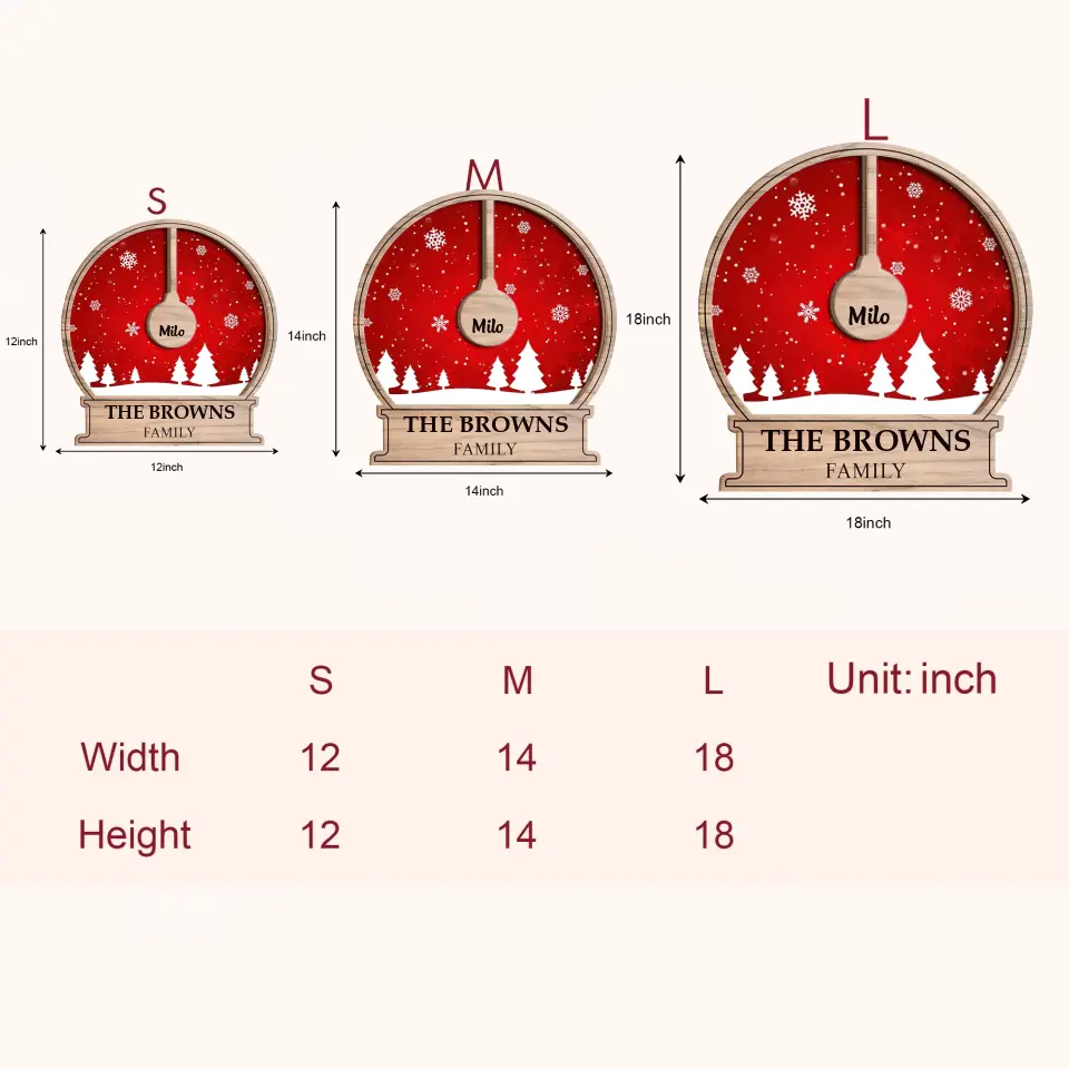 Family Christmas - Personalized Custom Door Sign - Christmas Gift For Family Members