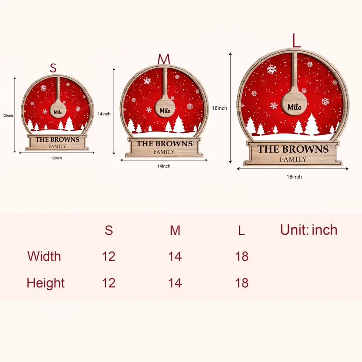 Family Christmas - Personalized Custom Door Sign - Christmas Gift For Family Members