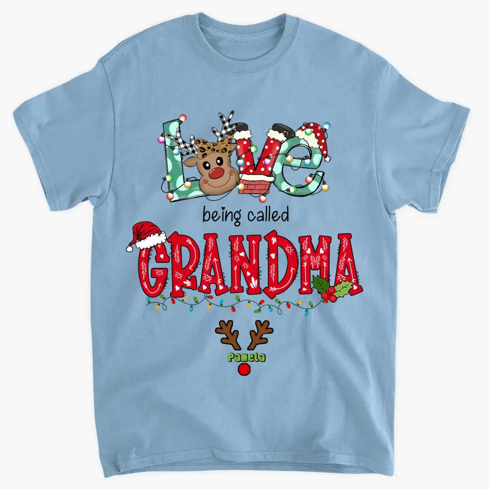 Christmas Reindeer Grandma - Personalized Custom T-shirt - Christmas Gift For Grandma, Mom, Family Members