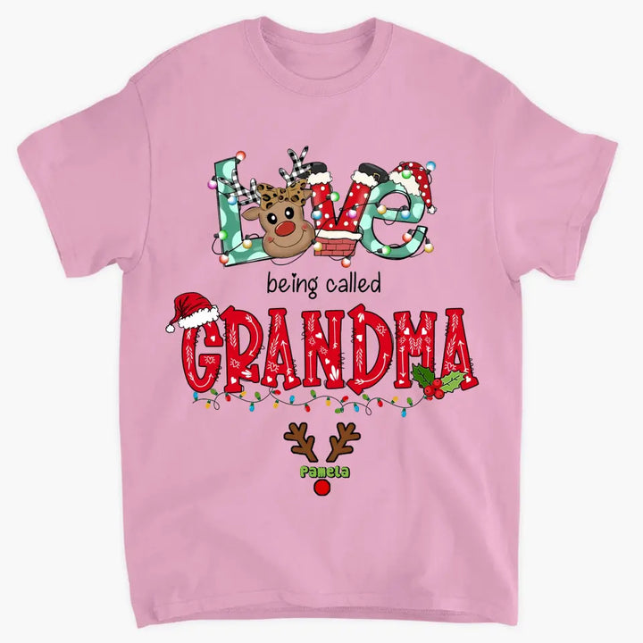 Christmas Reindeer Grandma - Personalized Custom T-shirt - Christmas Gift For Grandma, Mom, Family Members