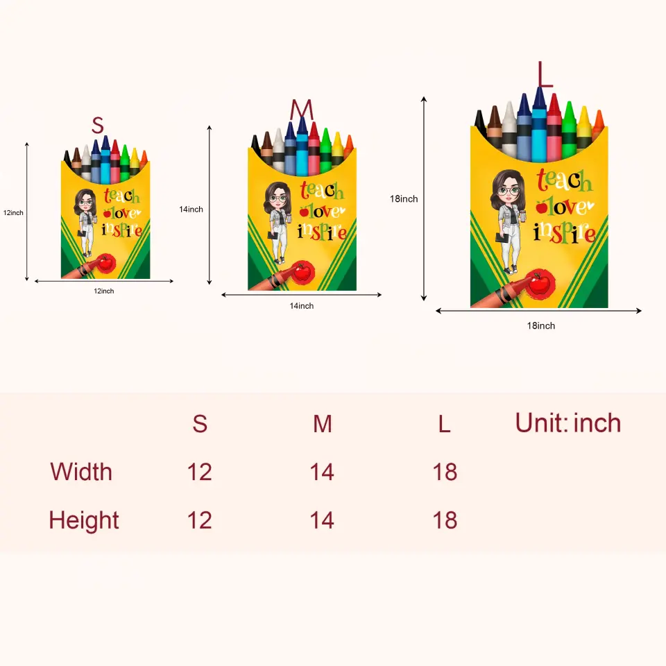 Teach Love Inspire - Personalized Custom Door Sign - Teacher's Day, Appreciation Gift For Teacher