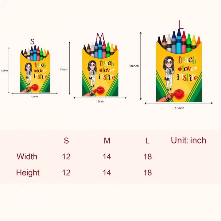 Teach Love Inspire - Personalized Custom Door Sign - Teacher's Day, Appreciation Gift For Teacher