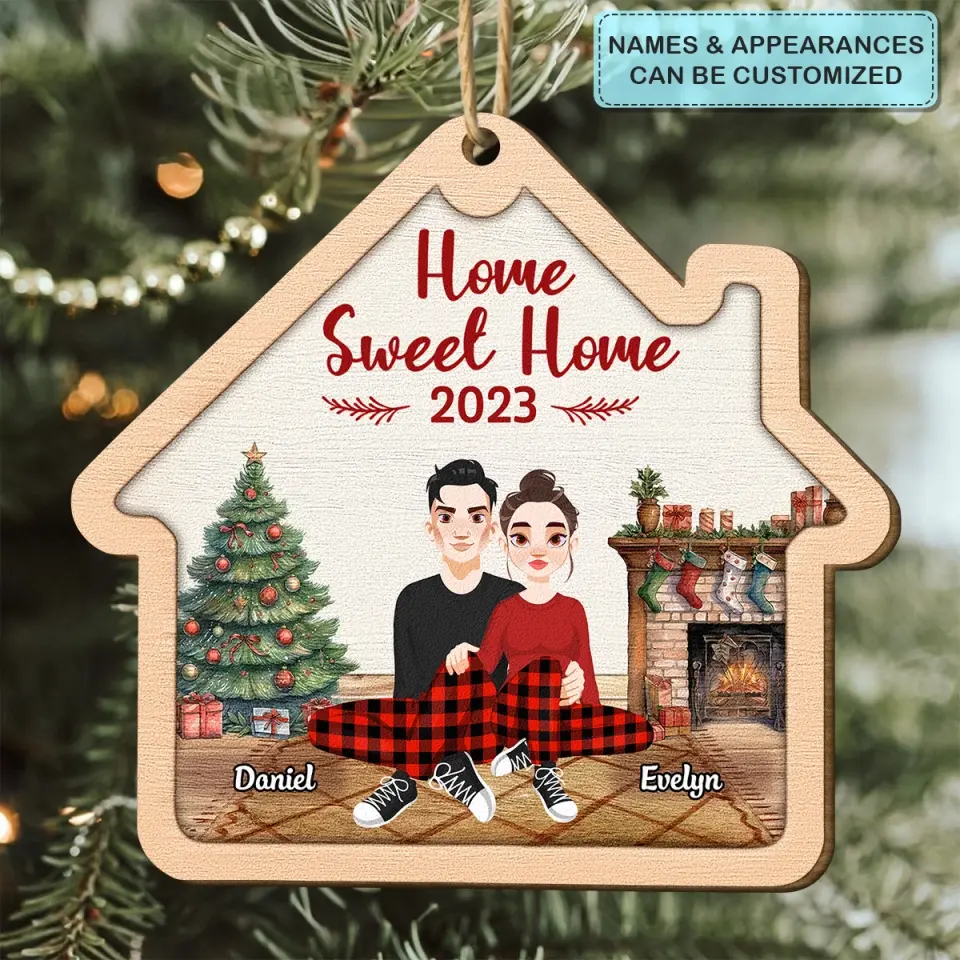 Our 1st Christmas - Personalized Custom Wood Ornament - Christmas Gift For Couple, Wife, Husband