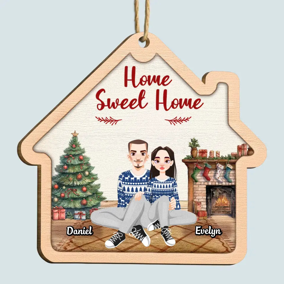 Our 1st Christmas - Personalized Custom Wood Ornament - Christmas Gift For Couple, Wife, Husband