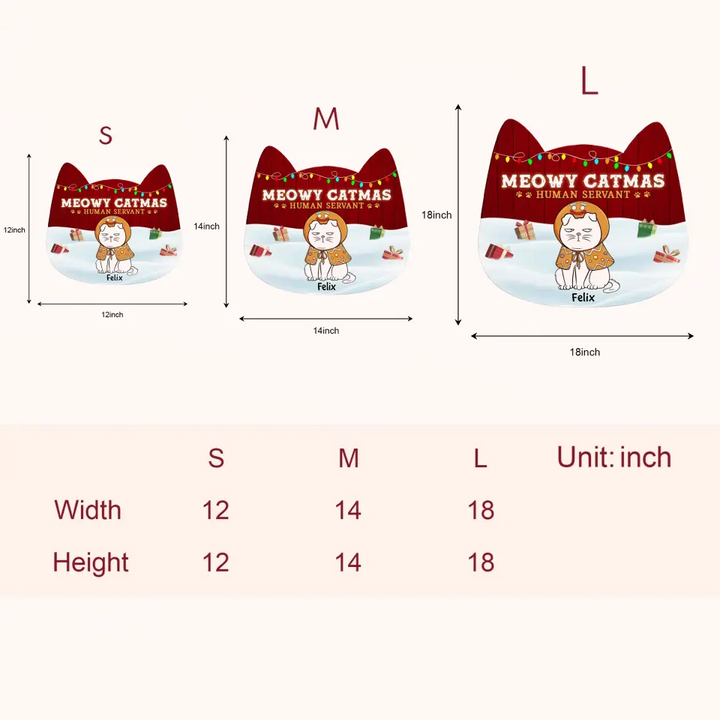 Meowy Catmas - Personalized Custom Door Sign - Christmas Gift For Cat Lover, Cat Owner, Cat Mom, Cat Dad