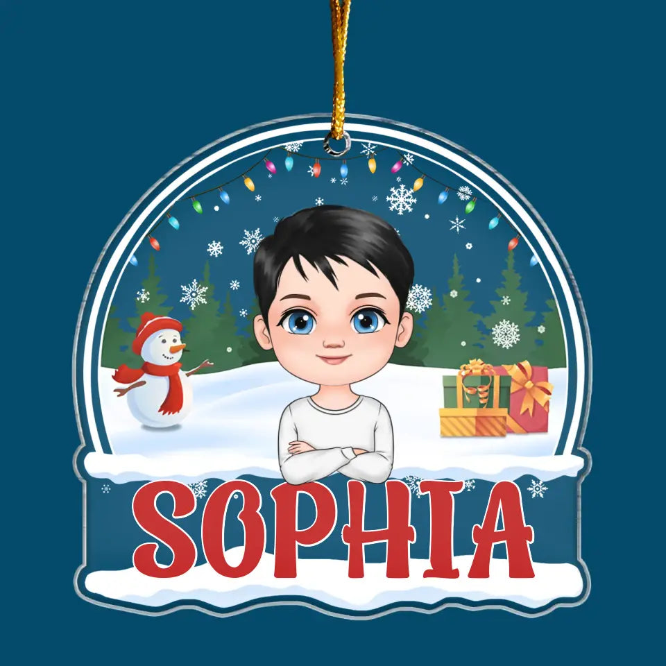 Kid Custom Name - Personalized Custom Mica Ornament - Christmas Gift For Kid, Family Members