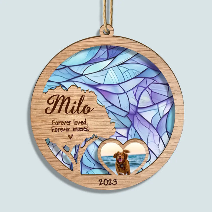 Memorial Cat Ornament - Personalized Custom Suncatcher Layer Mix Ornament