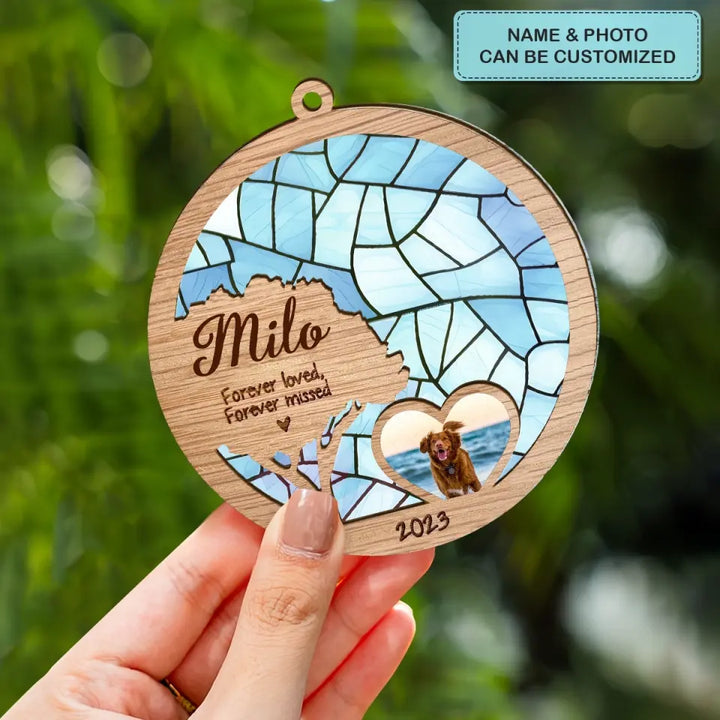 Memorial Cat Ornament - Personalized Custom Suncatcher Layer Mix Ornament