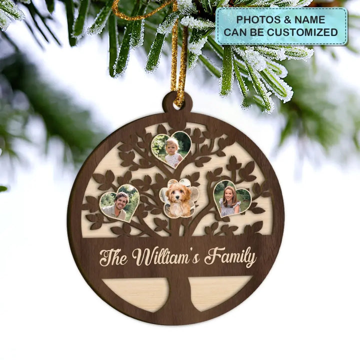 Our Family Tree - Personalized Custom Layer Wood Ornament - Christmas Gift For Family, Family Members
