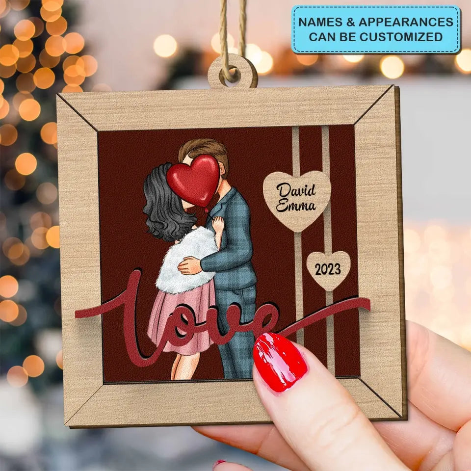 Love Since - Personalized Custom Wood Ornament - Christmas Gift For Couple, Wife, Husband