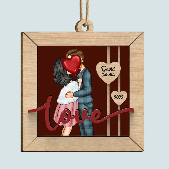 Love Since - Personalized Custom Wood Ornament - Christmas Gift For Couple, Wife, Husband
