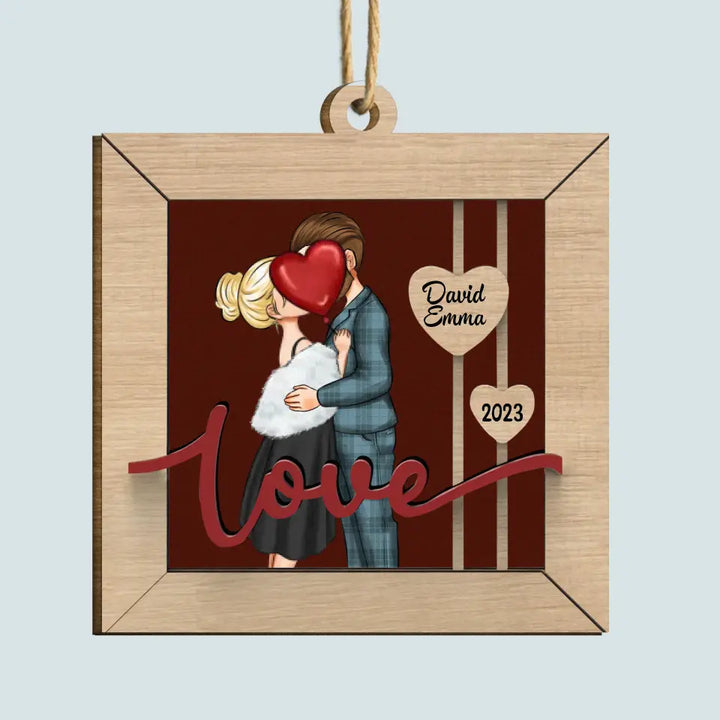Love Since - Personalized Custom Wood Ornament - Christmas Gift For Couple, Wife, Husband