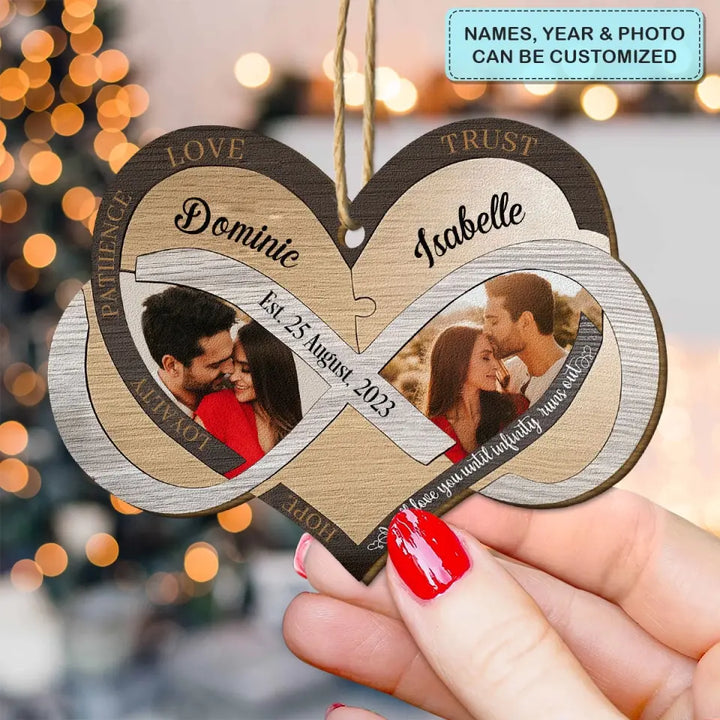 Our Anniversary - Personalized Custom Wood Ornament - Christmas Gift For Couple, Wife, Husband, Girlfriend, Boyfriend AGCHD022