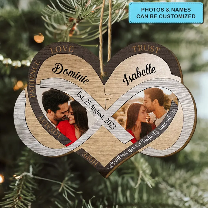 Our Anniversary - Personalized Custom Wood Ornament - Christmas Gift For Couple, Wife, Husband, Girlfriend, Boyfriend AGCHD022
