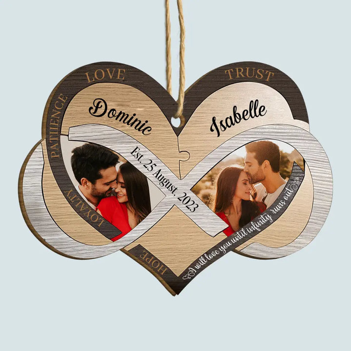 Our Anniversary - Personalized Custom Wood Ornament - Christmas Gift For Couple, Wife, Husband, Girlfriend, Boyfriend AGCHD022