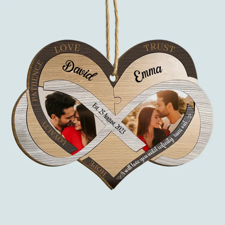 Our Anniversary - Personalized Custom Wood Ornament - Christmas Gift For Couple, Wife, Husband, Girlfriend, Boyfriend AGCHD022