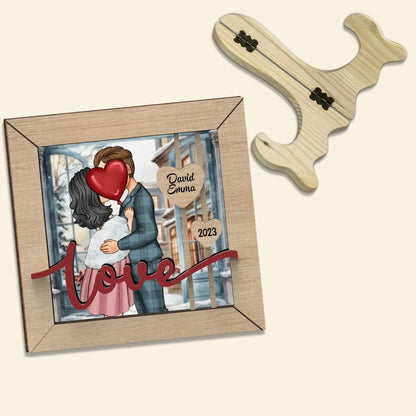 Together Since - Personalized Custom 1 Layer Wooden Sign - Valentine's Day Gift For Couple, Wife, Husband, Boyfriends, Girlfriends