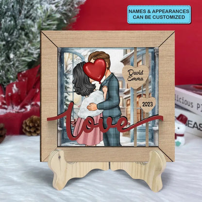 Together Since - Personalized Custom 1 Layer Wooden Sign - Valentine's Day Gift For Couple, Wife, Husband, Boyfriends, Girlfriends