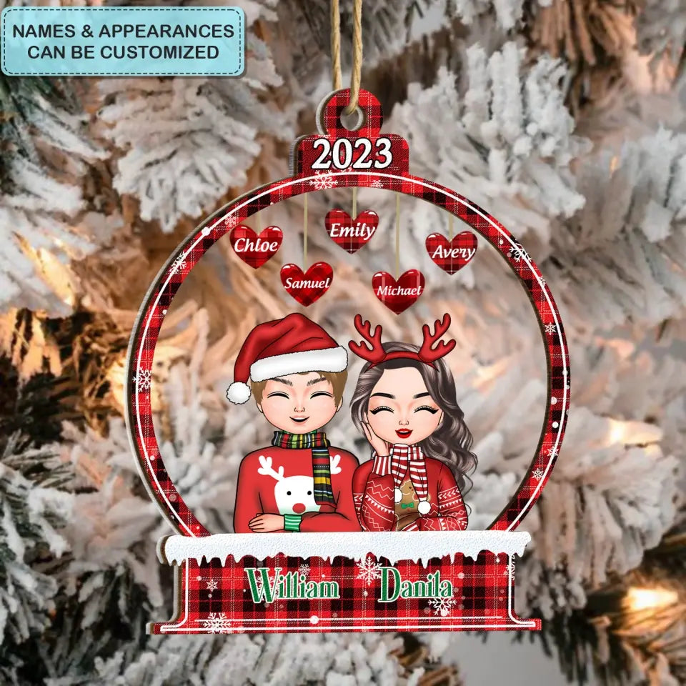Sparkling Family - Personalized Custom Layer Mix Ornament - Christmas Gift For Family Members