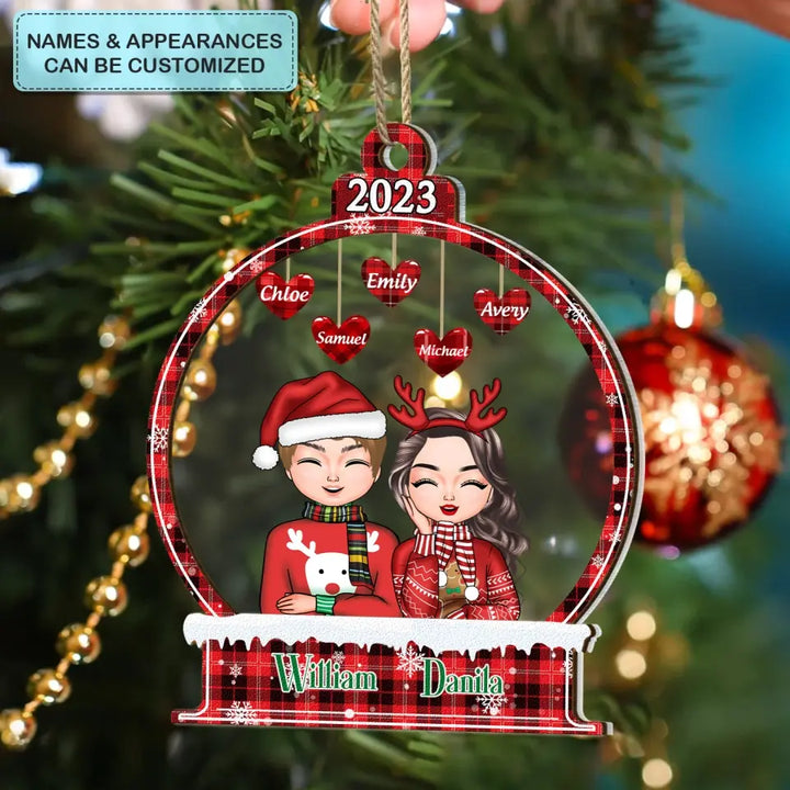 Sparkling Family - Personalized Custom Layer Mix Ornament - Christmas Gift For Family Members