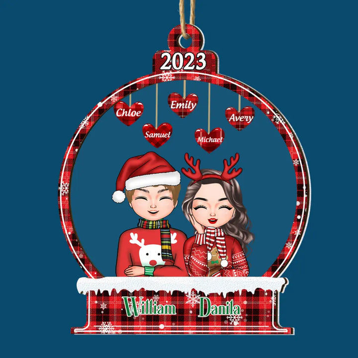 Sparkling Family - Personalized Custom Layer Mix Ornament - Christmas Gift For Family Members