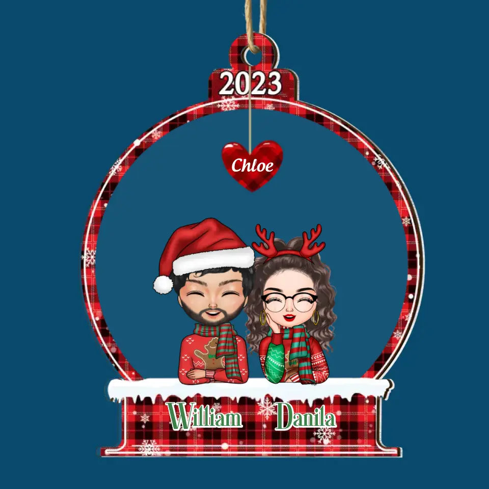 Sparkling Family - Personalized Custom Layer Mix Ornament - Christmas Gift For Family Members