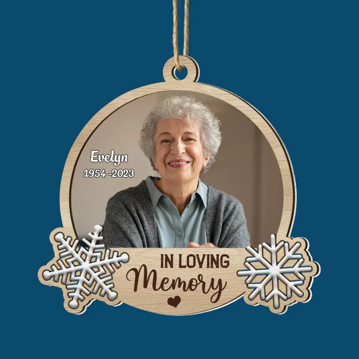 In Loving Memory - Personalized Custom Layer Mix Ornament - Christmas, Memorial Gift For Family Members