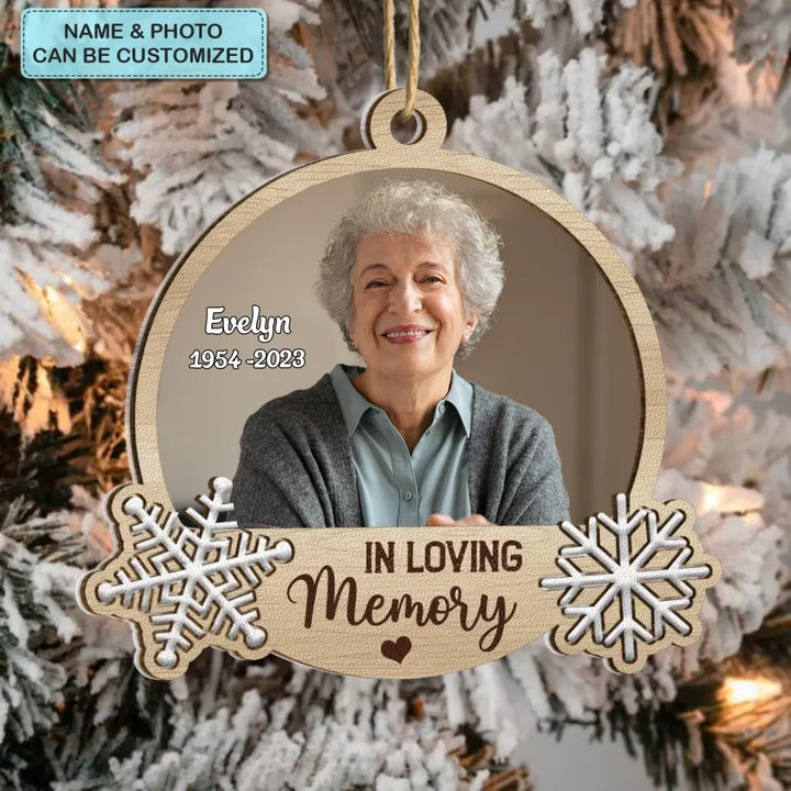 In Loving Memory - Personalized Custom Layer Mix Ornament - Christmas, Memorial Gift For Family Members