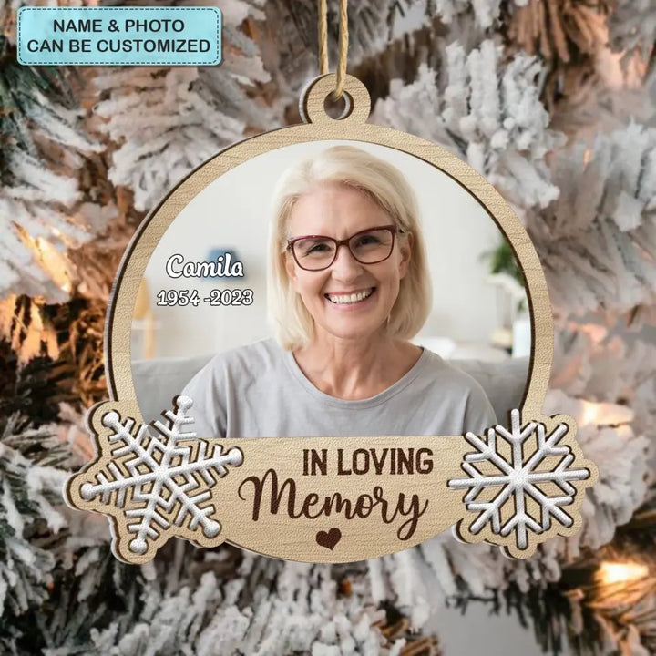 In Loving Memory - Personalized Custom Layer Mix Ornament - Christmas, Memorial Gift For Family Members