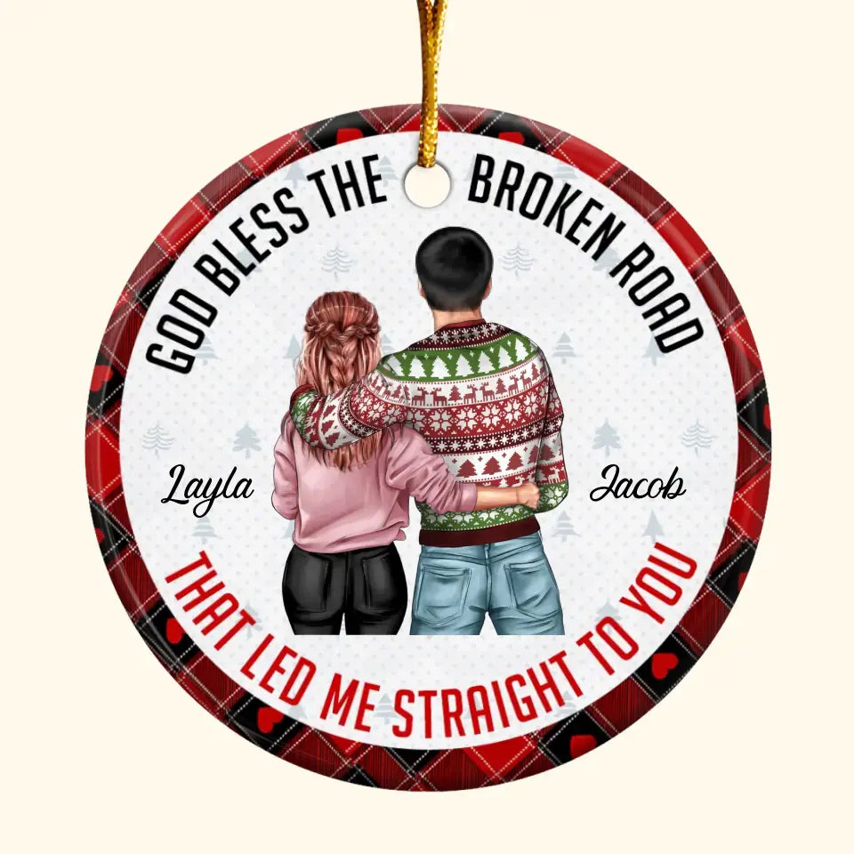 My Favorite - Personalized Custom Ceramic Ornament - Christmas Gift For Couple, Wife, Husband