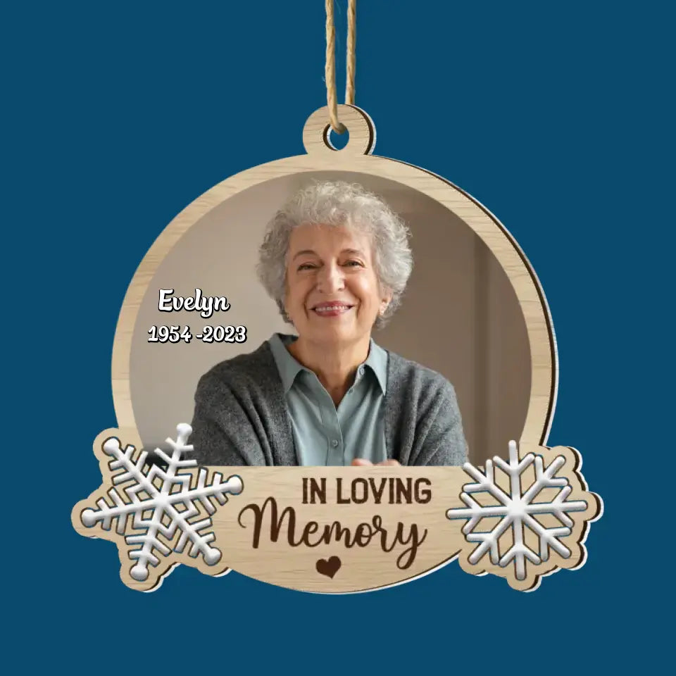 In Loving Memory - Personalized Custom Layer Mix Ornament - Christmas, Memorial Gift For Family Members