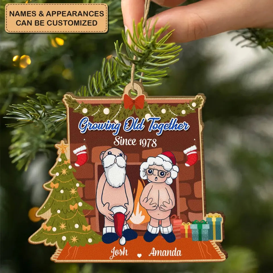 I Want To Grow Old With You - Personalized Custom Wood Ornament - Christmas Gift For Couple, Wife, Husband