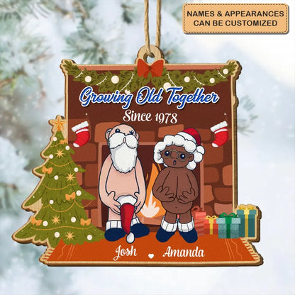 I Want To Grow Old With You - Personalized Custom Wood Ornament - Christmas Gift For Couple, Wife, Husband