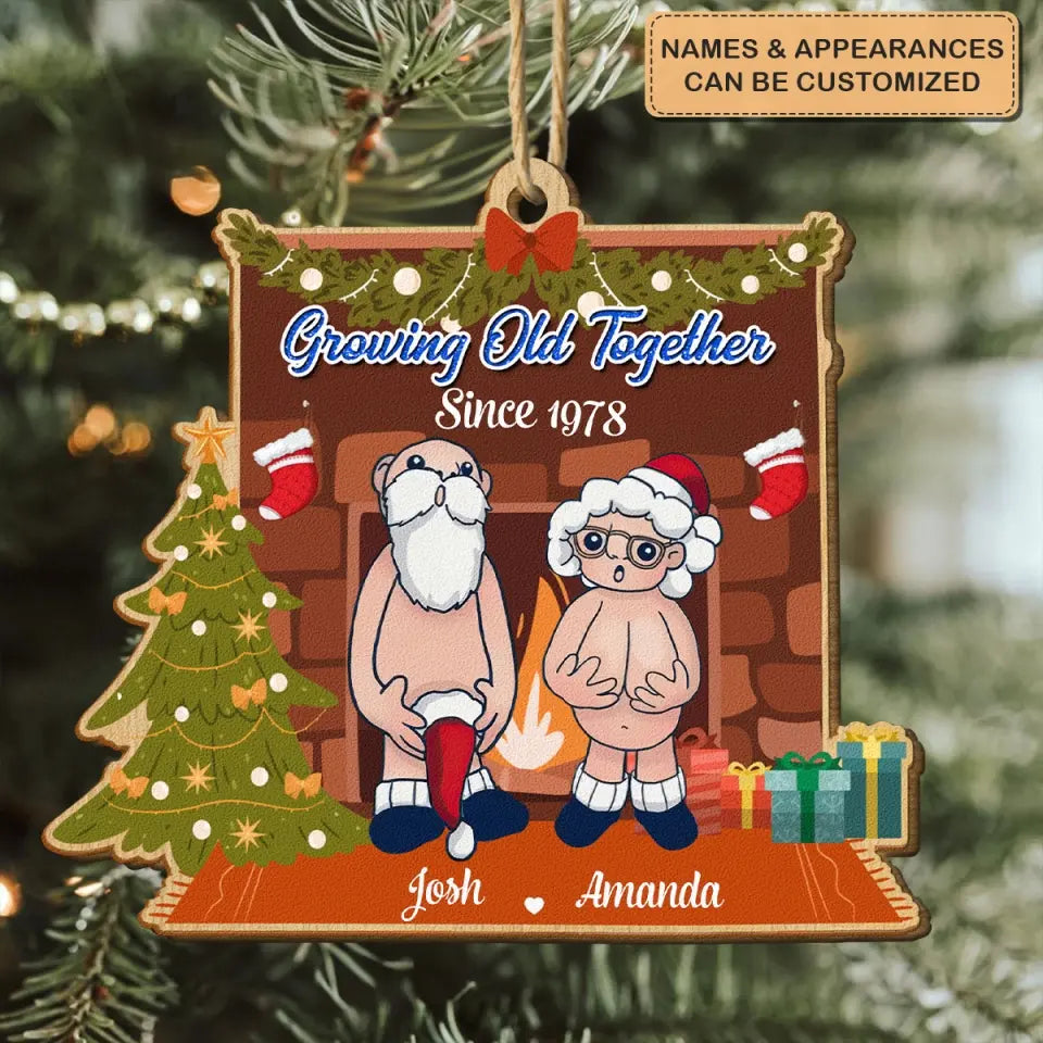I Want To Grow Old With You - Personalized Custom Wood Ornament - Christmas Gift For Couple, Wife, Husband
