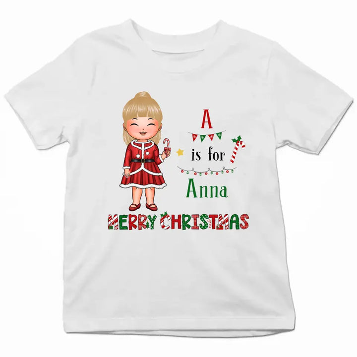 Kid Christmas Tree - Personalized Custom Youth T-shirt - Christmas Gift For Kid, Family Members