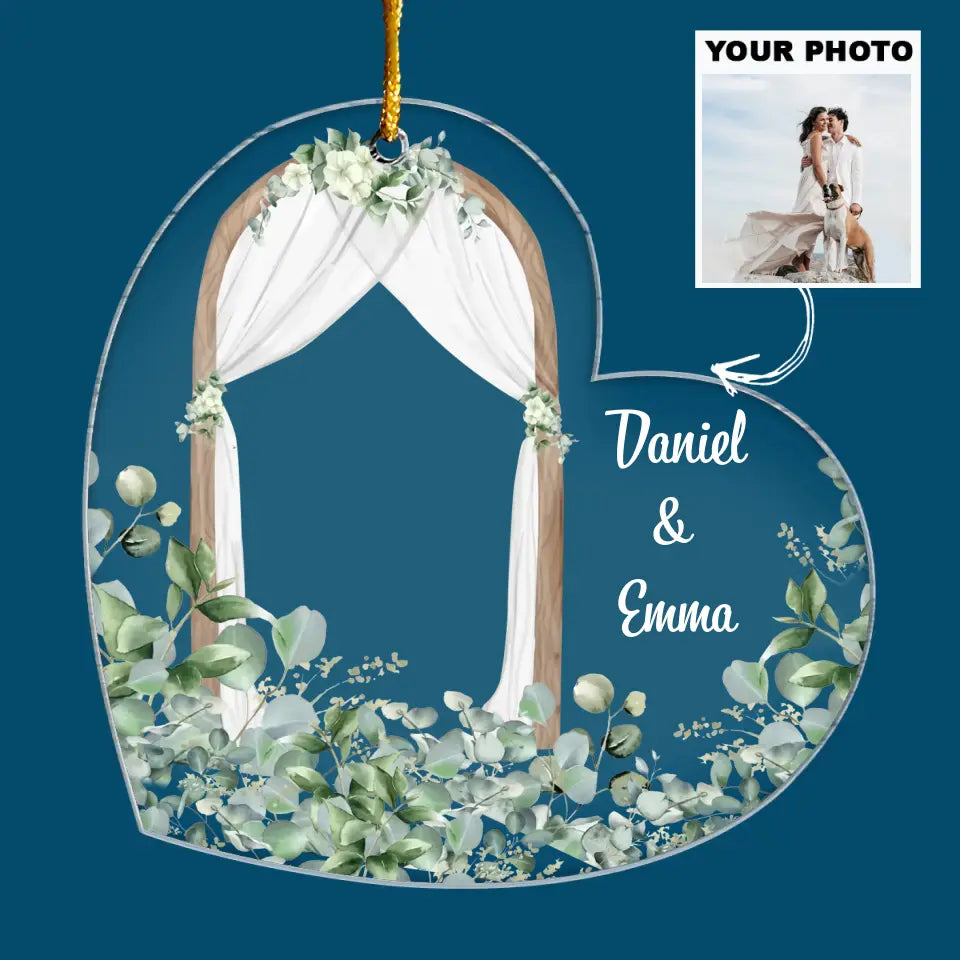 Our Wedding Anniversary V2 - Personalized Custom Mica Ornament - Christmas Gift For Couple, Husband, Wife AGCHD025