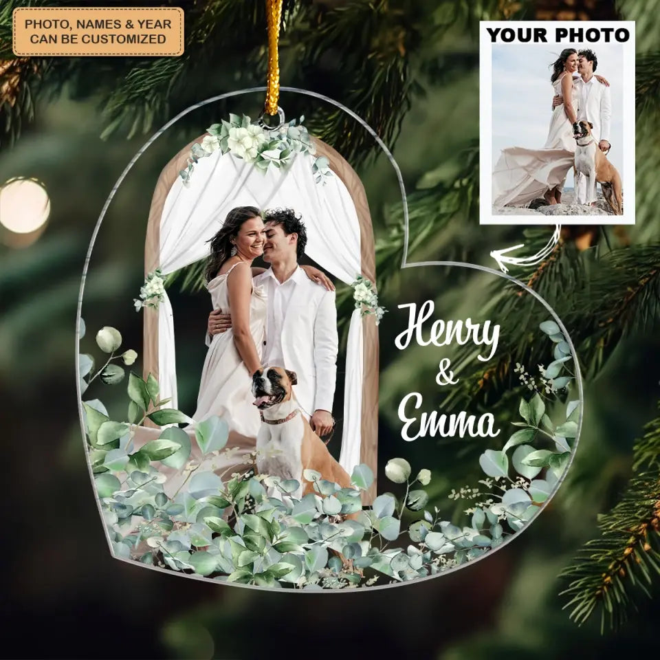 Our Wedding Anniversary V2 - Personalized Custom Mica Ornament - Christmas Gift For Couple, Husband, Wife AGCHD025