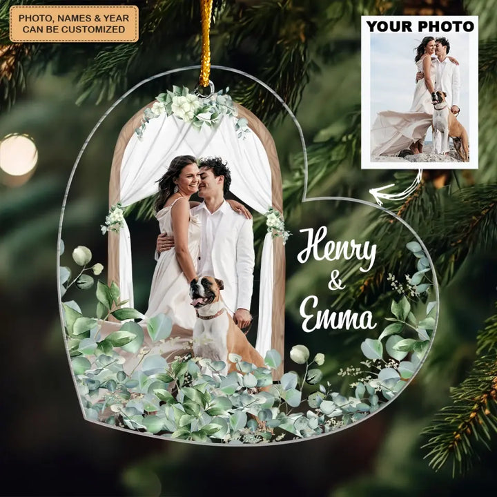 Our Wedding Anniversary V2 - Personalized Custom Mica Ornament - Christmas Gift For Couple, Husband, Wife AGCHD025