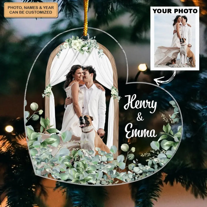 Our Wedding Anniversary V2 - Personalized Custom Mica Ornament - Christmas Gift For Couple, Husband, Wife AGCHD025