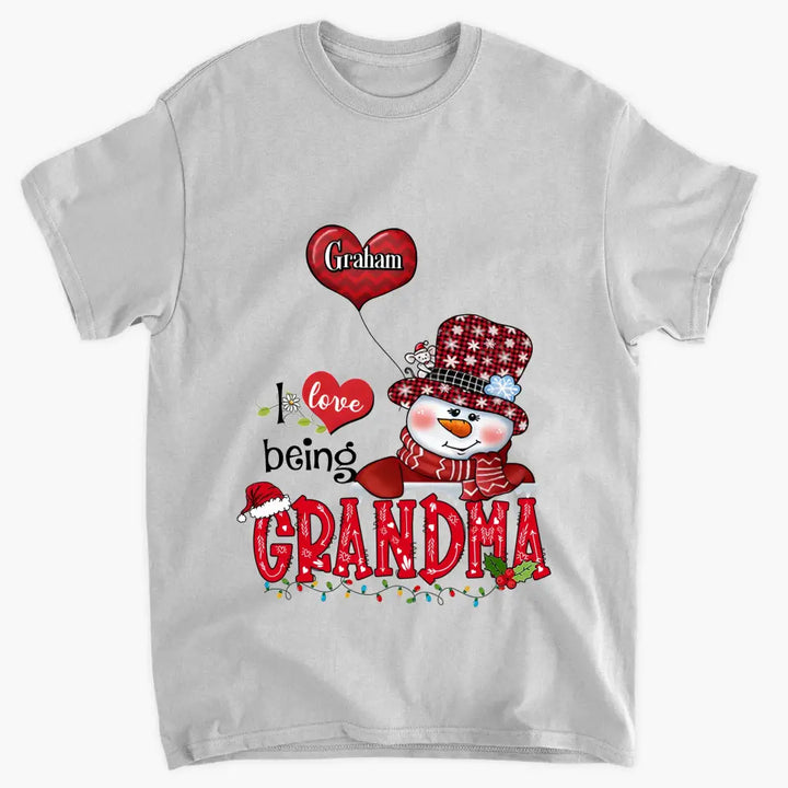 I Love Being Grandma V2 - Personalized Custom T-shirt - Christmas Gift For Grandma, Mom, Family Members