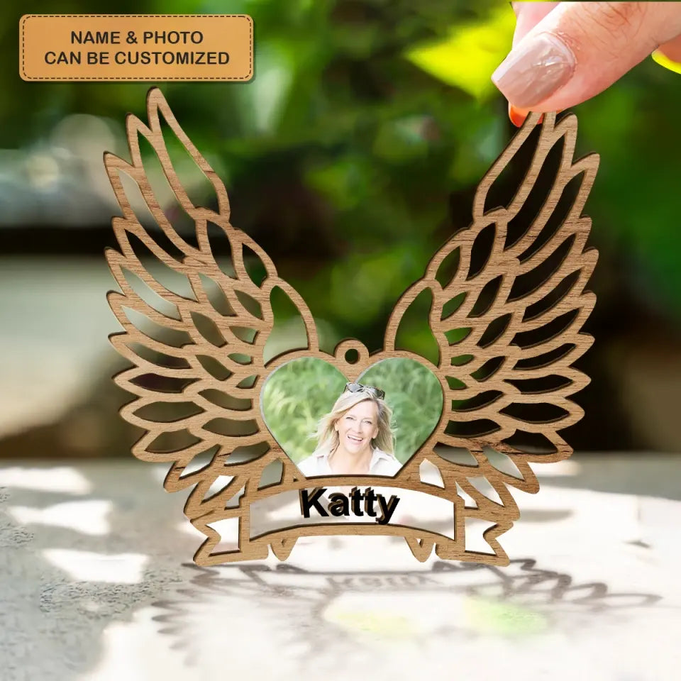 In Loving Memory Of - Personalized Custom 2-Layer Mix Ornament - Christmas, Memorial Gift For Family Members