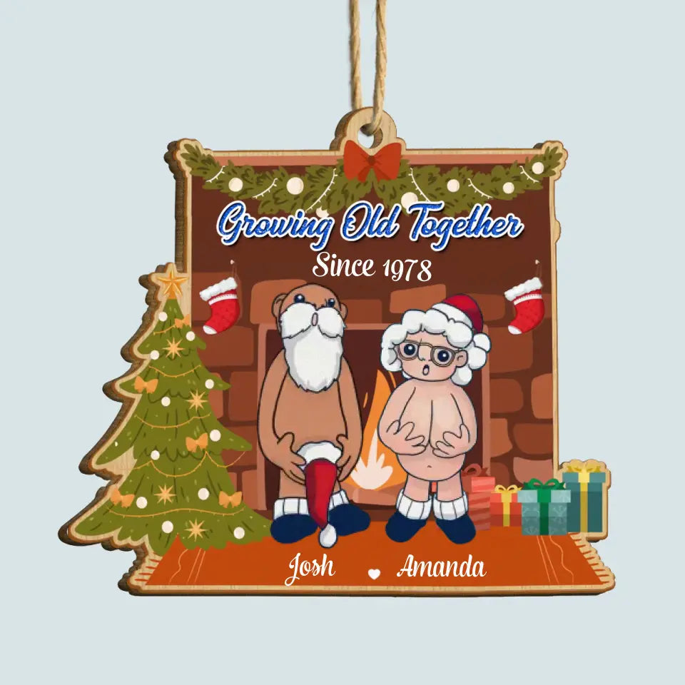 I Want To Grow Old With You - Personalized Custom Wood Ornament - Christmas Gift For Couple, Wife, Husband