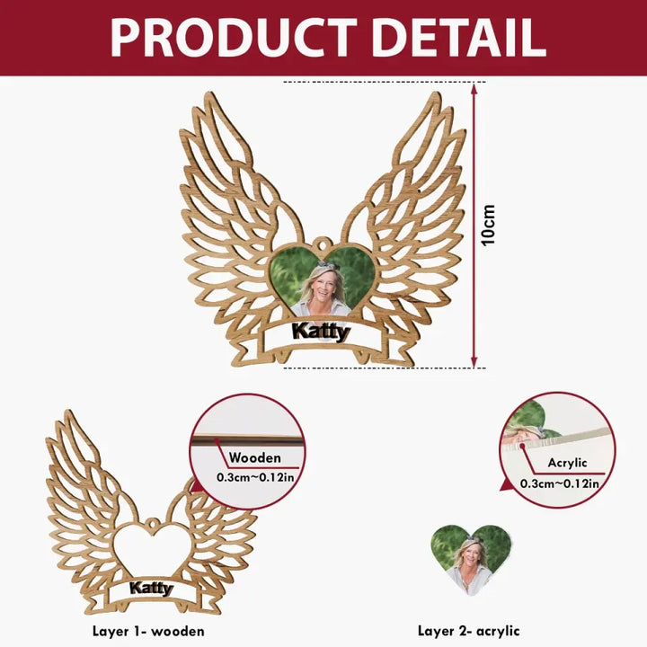 In Loving Memory Of - Personalized Custom 2-Layer Mix Ornament - Christmas, Memorial Gift For Family Members