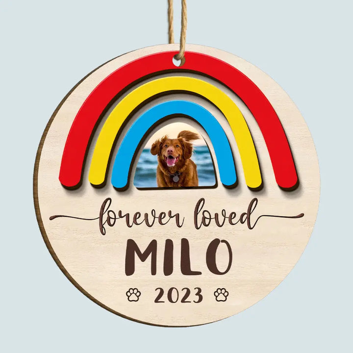 No Longer By My Side But Forever In My Heart - Personalized Custom Wood Ornament - Christmas, Memorial Gift For Pet Mom, Pet Dad, Pet Lover, Pet Owner