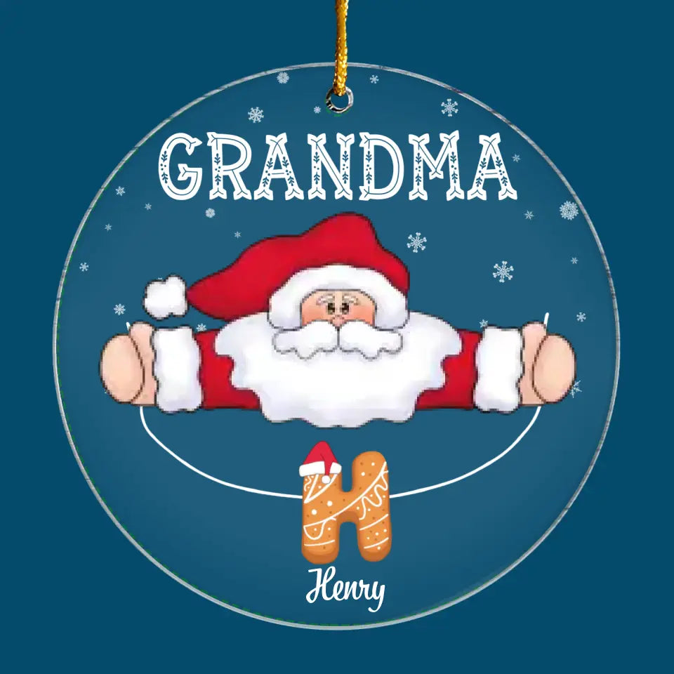 Lovely Grandma Claus - Personalized Custom Mica Ornament - Christmas Gift For Grandma, Grandpa, Family Members